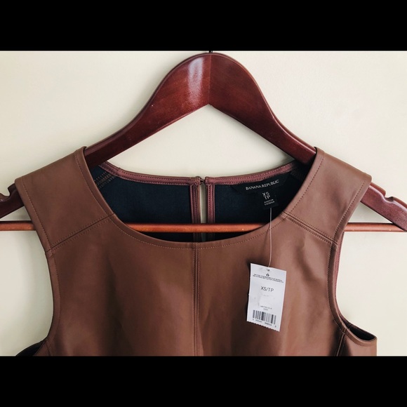 BANANA REPUBLIC | Vegan Leather Shell Top | - Picture 2 of 5